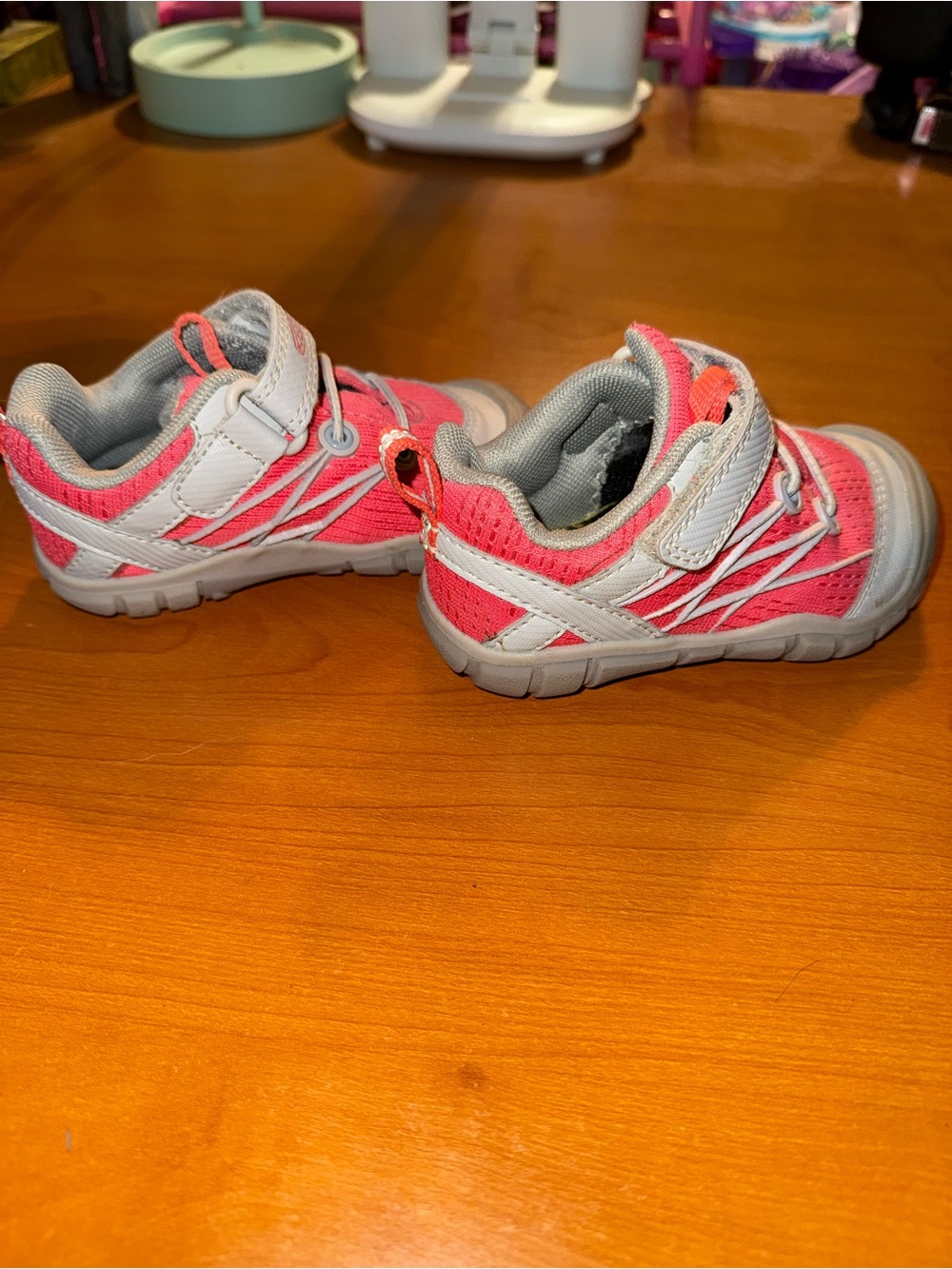 Keen Kids Coral Pink and Light Gray Athletic Sneakers